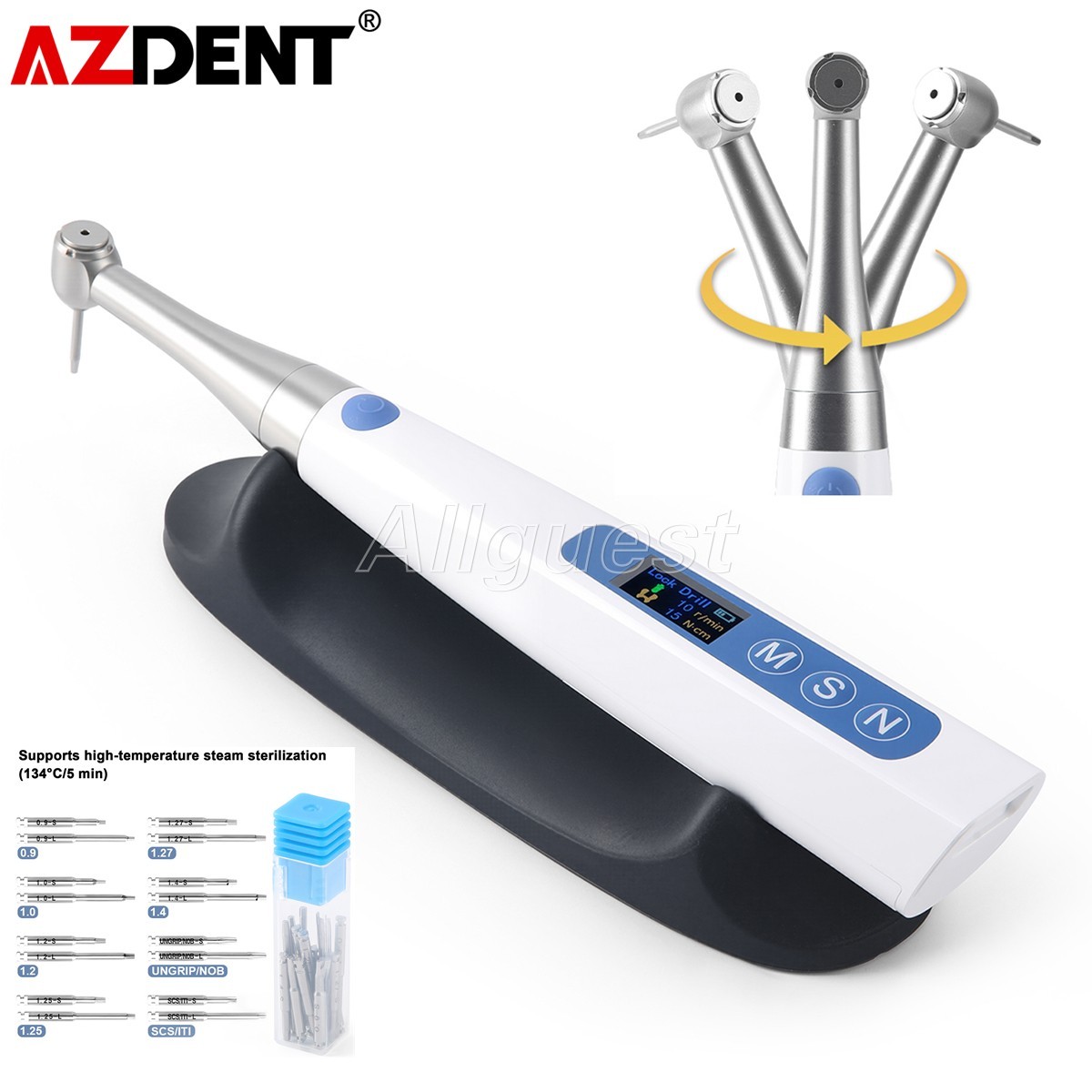 AZDENT Dental Wireless Implant Electric Torque Wrench Handpiece Tool Driver