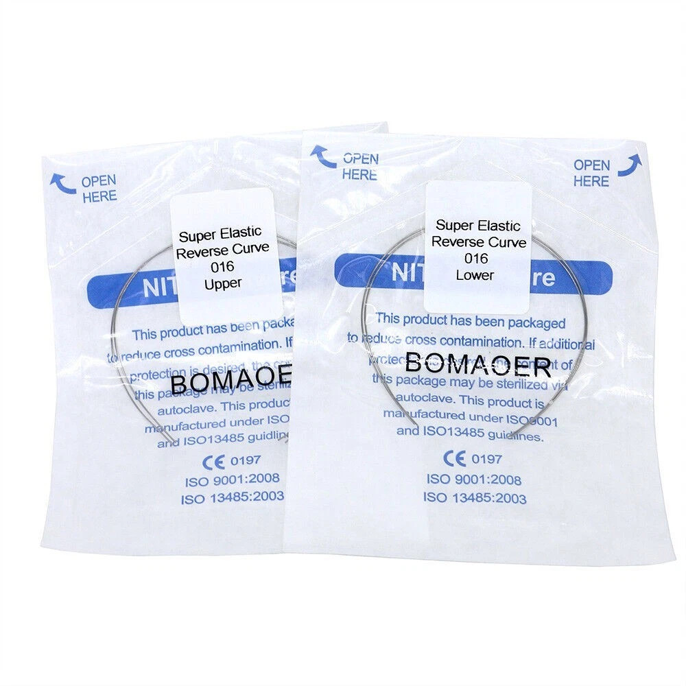 Bomaoer .016 Niti Reverse Curve Round Arch Wire for Lower Teeth, 1 Pack