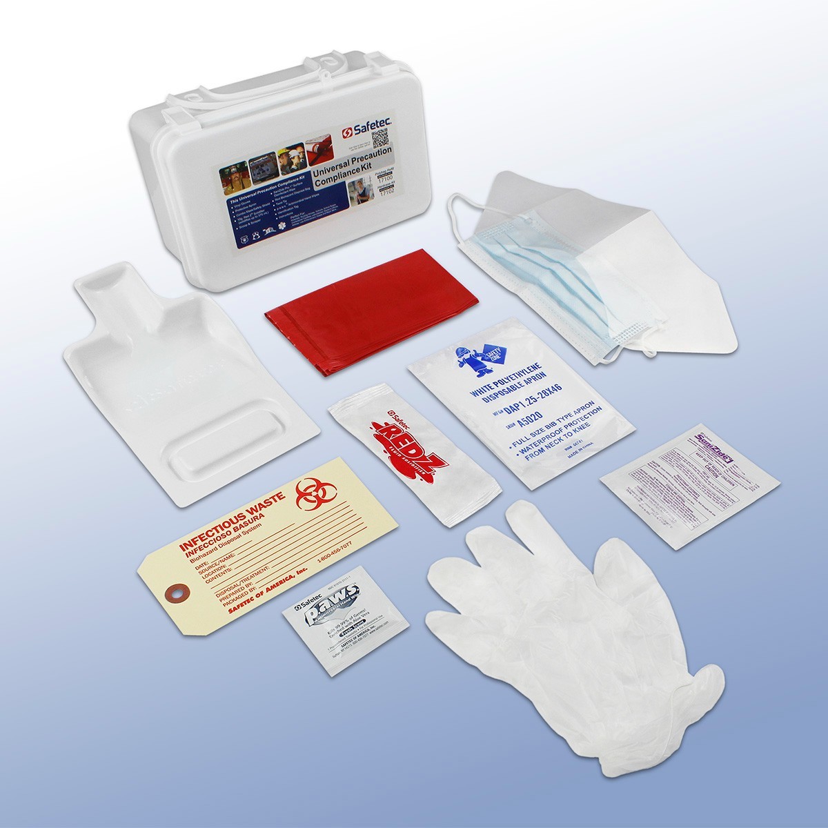 Safetec National Standard EZ-Cleans Kit (Hard case) Body Fluid Spill Kit