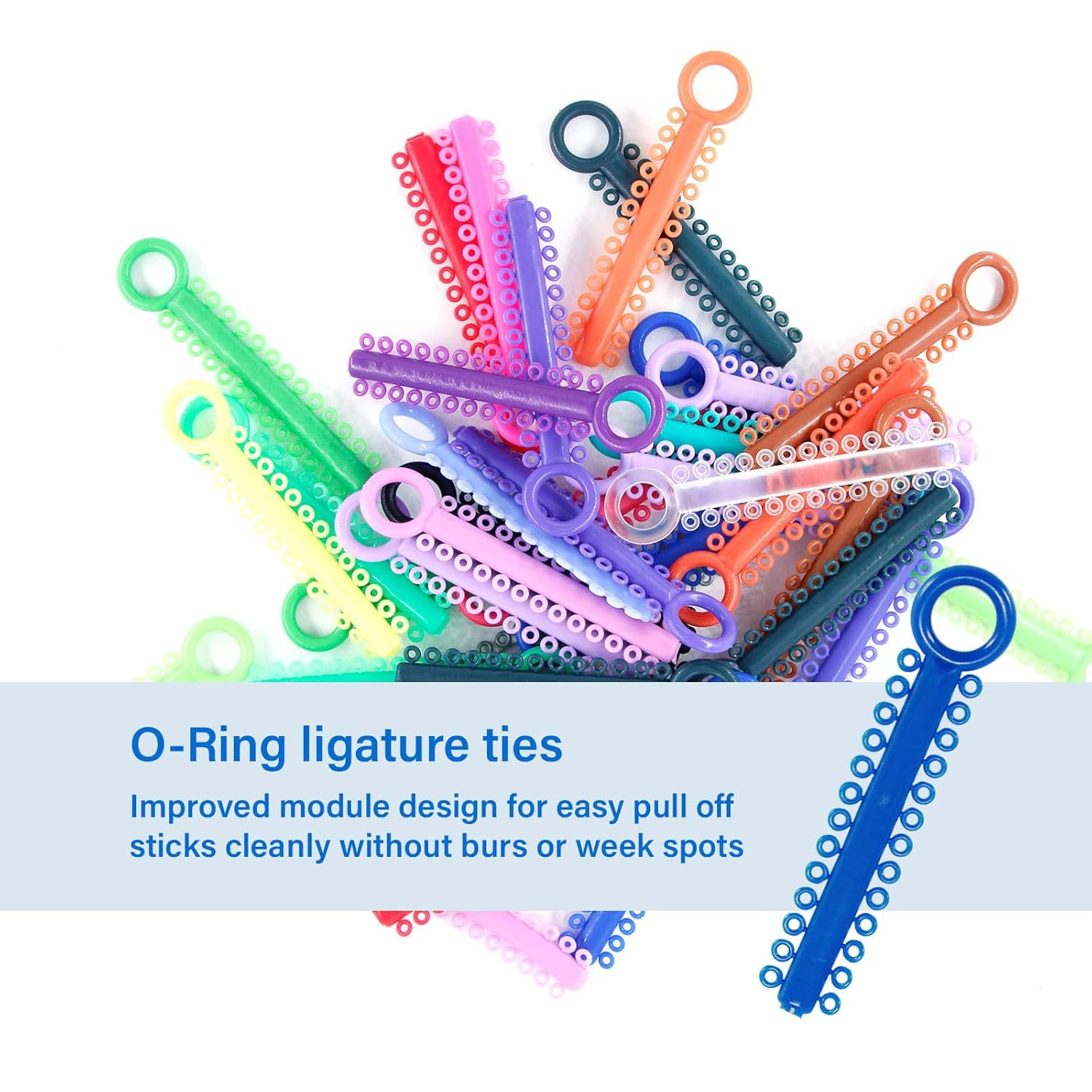 1040 Power Sticks Ligature Ties Orthodontic Ligature O-Ties, Elastic Ligature Ba