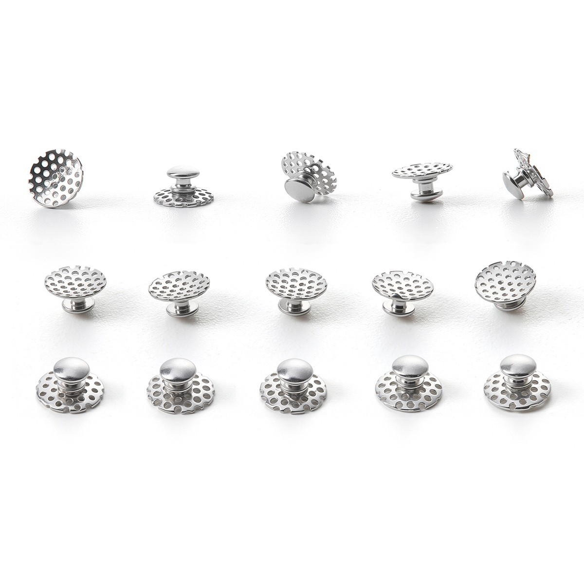 50pcs AZDENT Dental Orthodontic Bondable Hole Lingual Buttons Round Base
