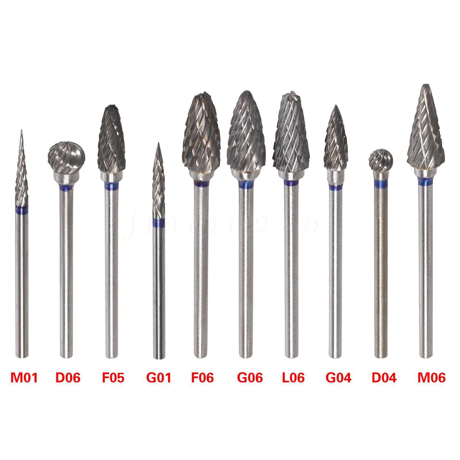 10 Pcs HP Tungsten Steel Carbide Cutter Dental Denture Burs Lab Drill Polisher P