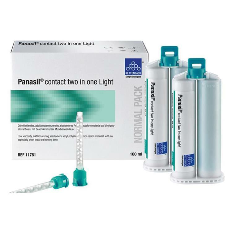 *1-Pack* Kettenbach Panasil Contact Two In One Light 50mL Cartridges 11781