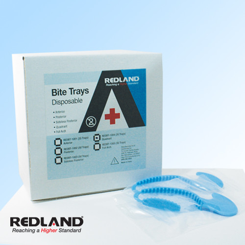 70 PC Quadrant Bite Registration Trays Dental Impression Disposable REDLAND