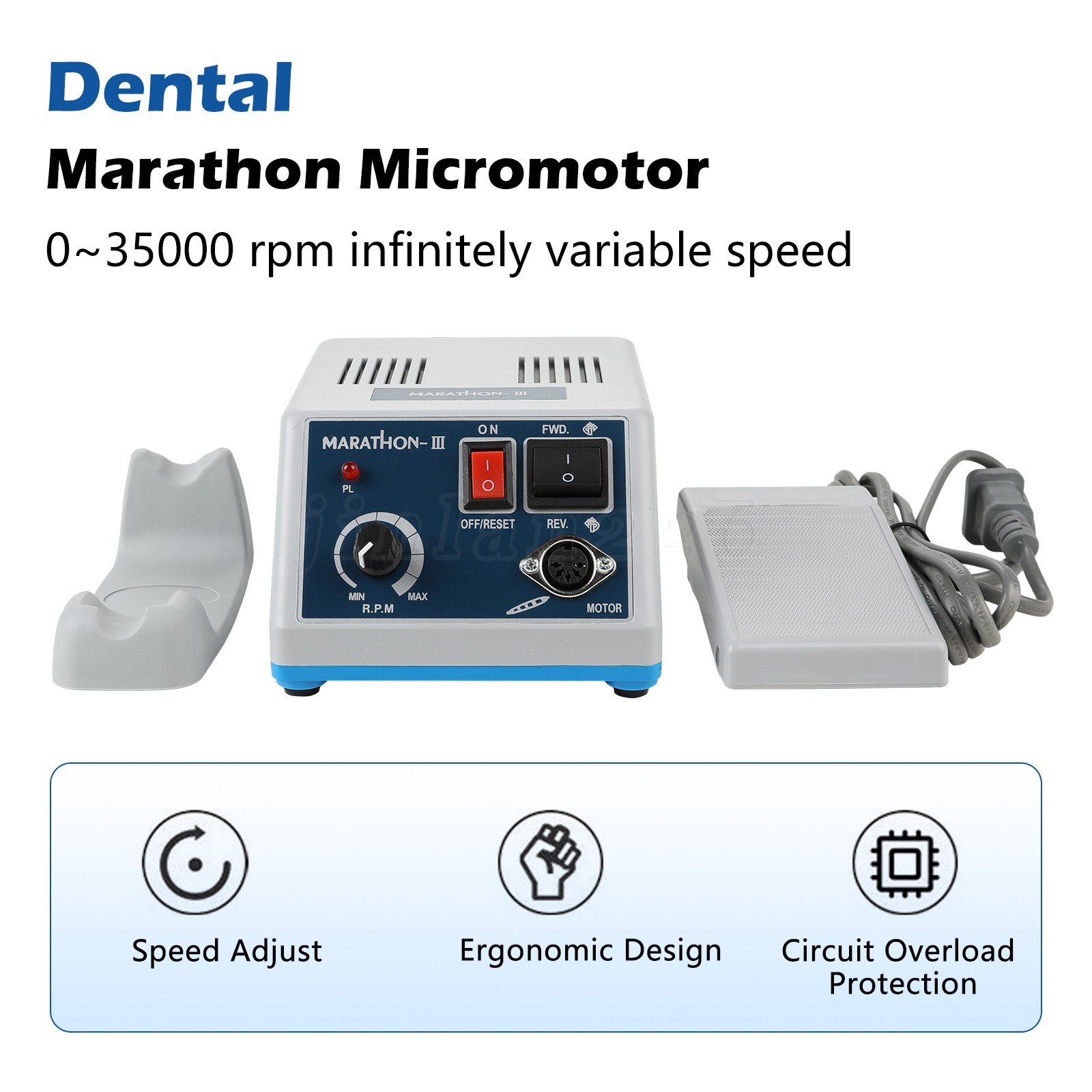 Dental Lab Marathon III Micromotor Polishing Handpiece Max 35K RPM Handpiece