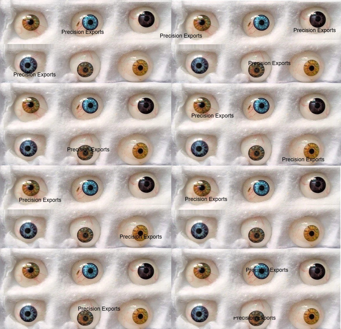 Medical Grade Prosthesis Ocular Artificial Eye Mix Color Natural Acrylic 50Pc