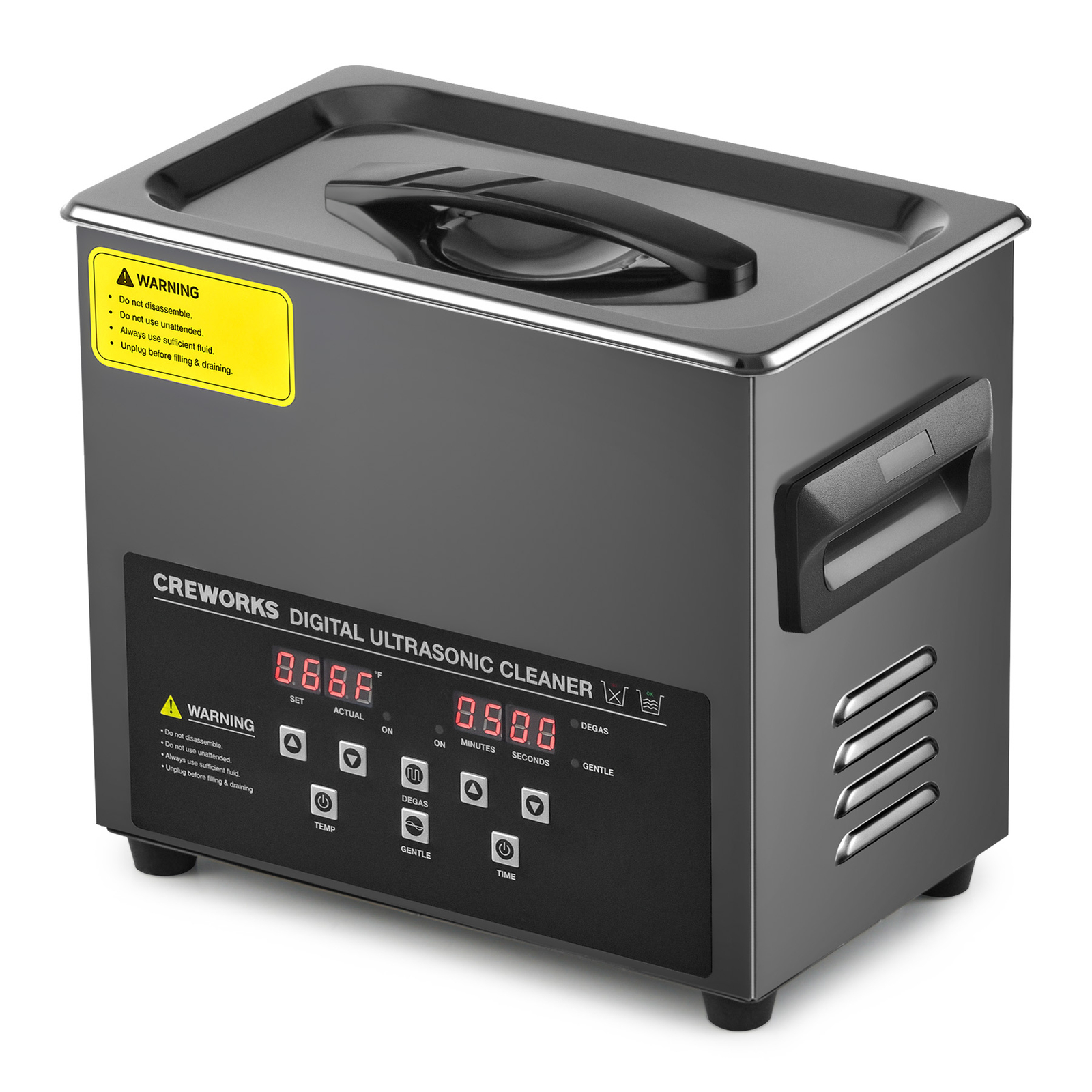 CREWORKS 3L Digital Ultrasonic Cleaner with 300W Heater for Retainer Glasses