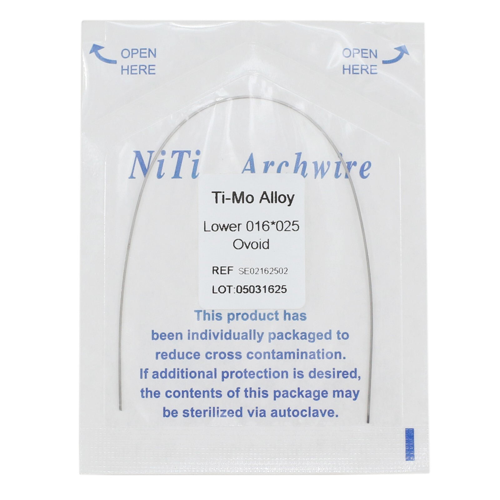 Dental Orthodontic Ti-Mo Alloy Arch Wire Rectangular Ovoid Upper Lower 1622 1725