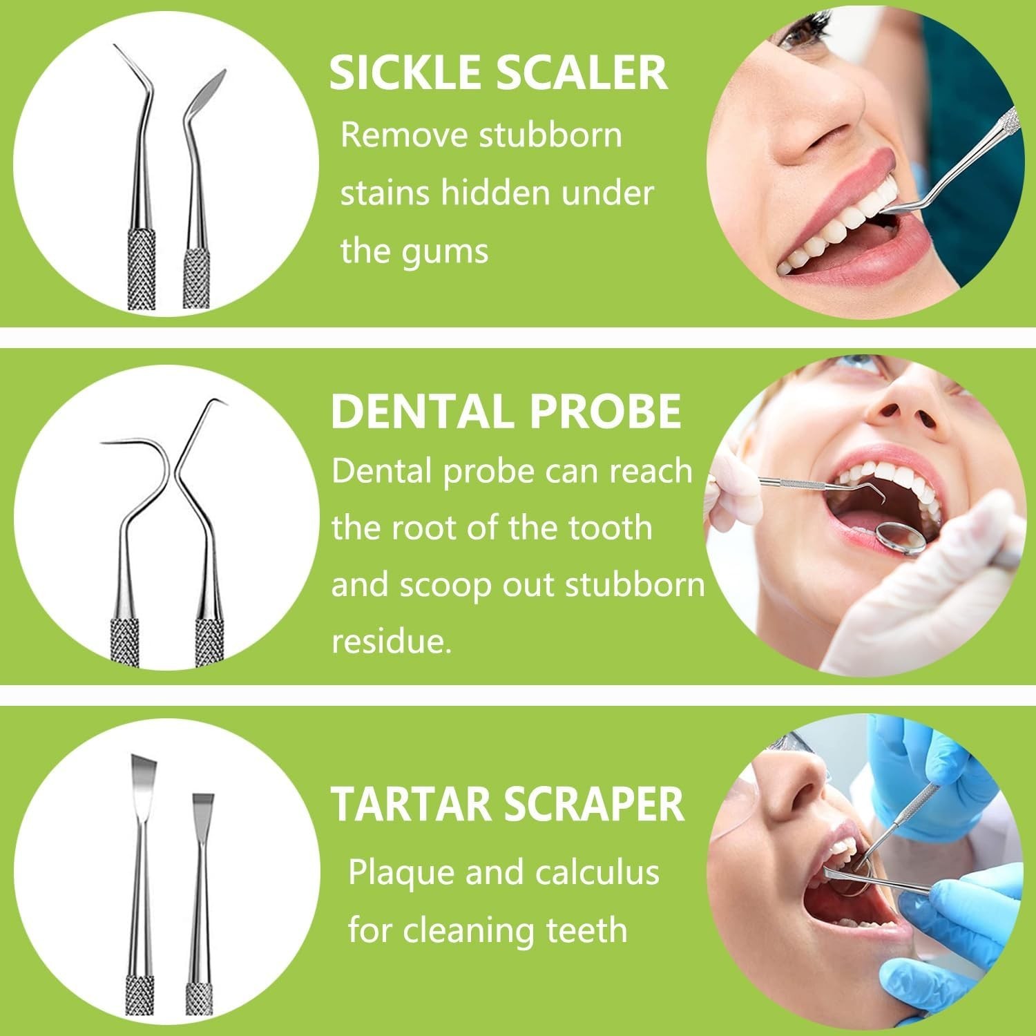 11 Pack Dental Tools Teeth Cleaning Tool Kit, Stainless Steel Tongue Scraper …