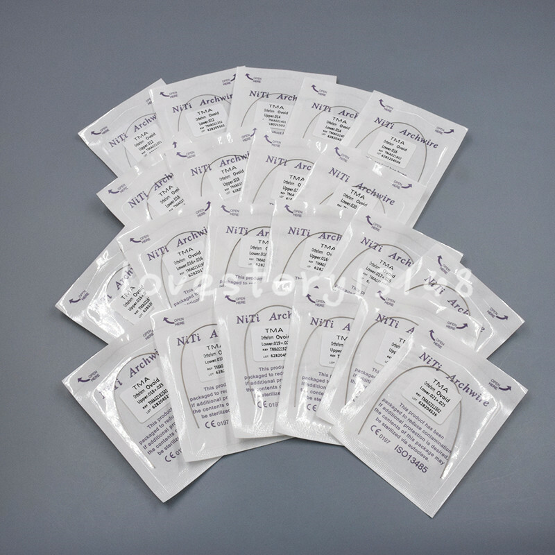 Dental 50 Pcs Orthodontic Rectangular TMA Arch Wire Titanium Molybdenum Alloy