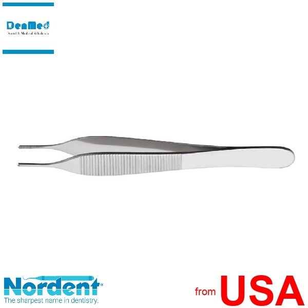 NORDENT – Tissue Forceps, Plain Beaks, Adson #106 (125 mm Long) – Surgica 472080