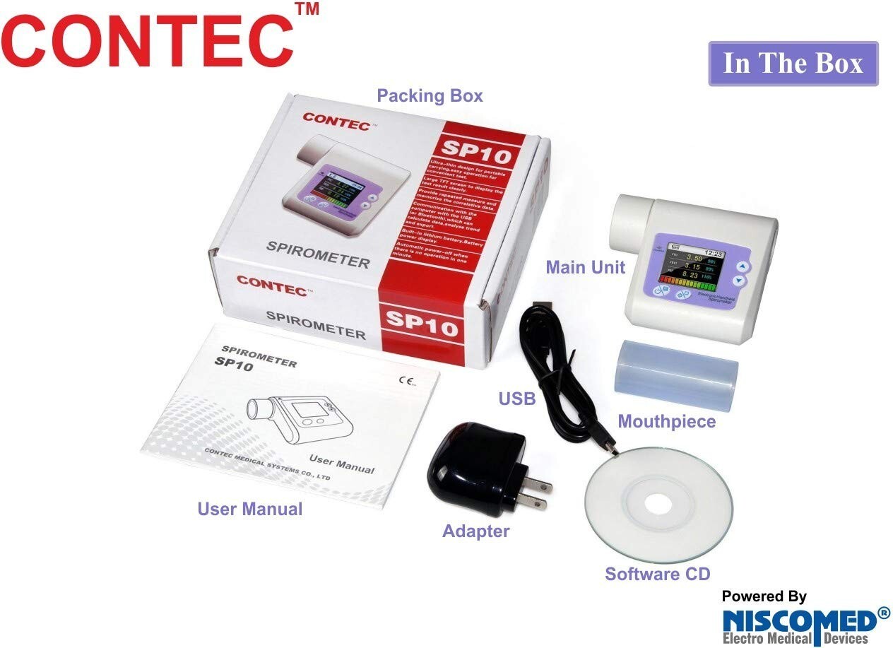 Contec Automatic Spirometer Respiratory Machine For Use Hospital Clinic Lab