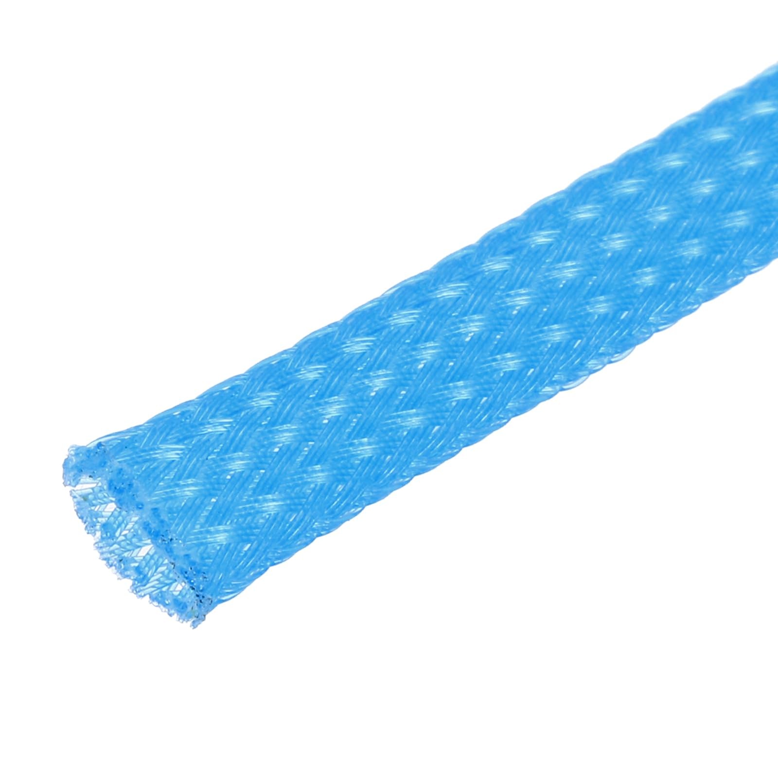 uxcell Expandable Sleeving, 1/4-inch 100ft Cable 1/4″ x 100 Ft, Sky Blue