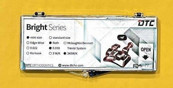 Bright Series Mini Roth brackets, 345 with hooks. 20/SET