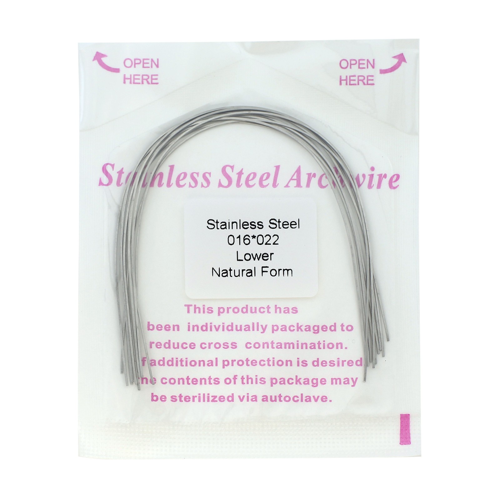 Dental Orthodontic Stainless Steel Archwires Natural Form Rectangular 16×22