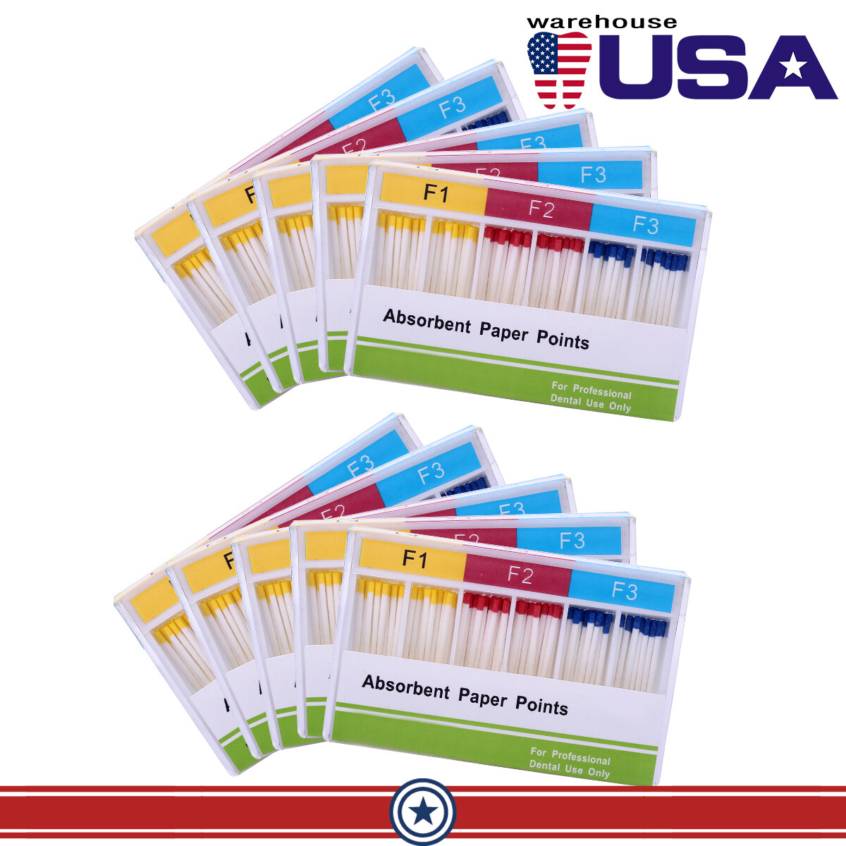 AZDENT Dental Endodontic Absorbent Paper Points/ Gutta Percha Points Root Canal