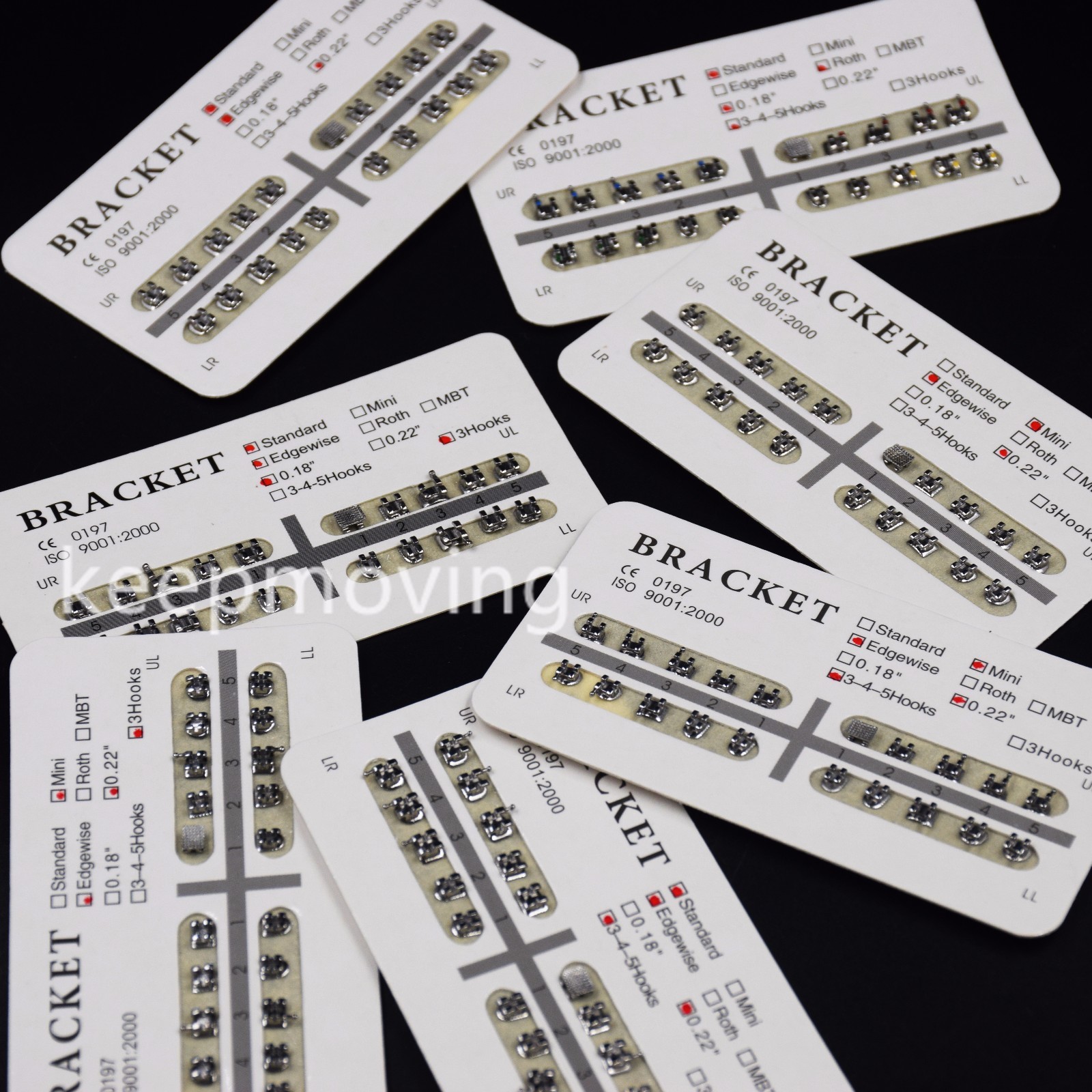 018/022 Dental Orthodontic Bracket Braces Mini Standard Roth MBT Edgewise 3/345H