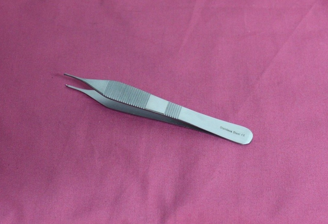 OR Grade Adson Micro Tissue Forceps 1X2 Teeth 4.75″ Surgical Dental Instruments
