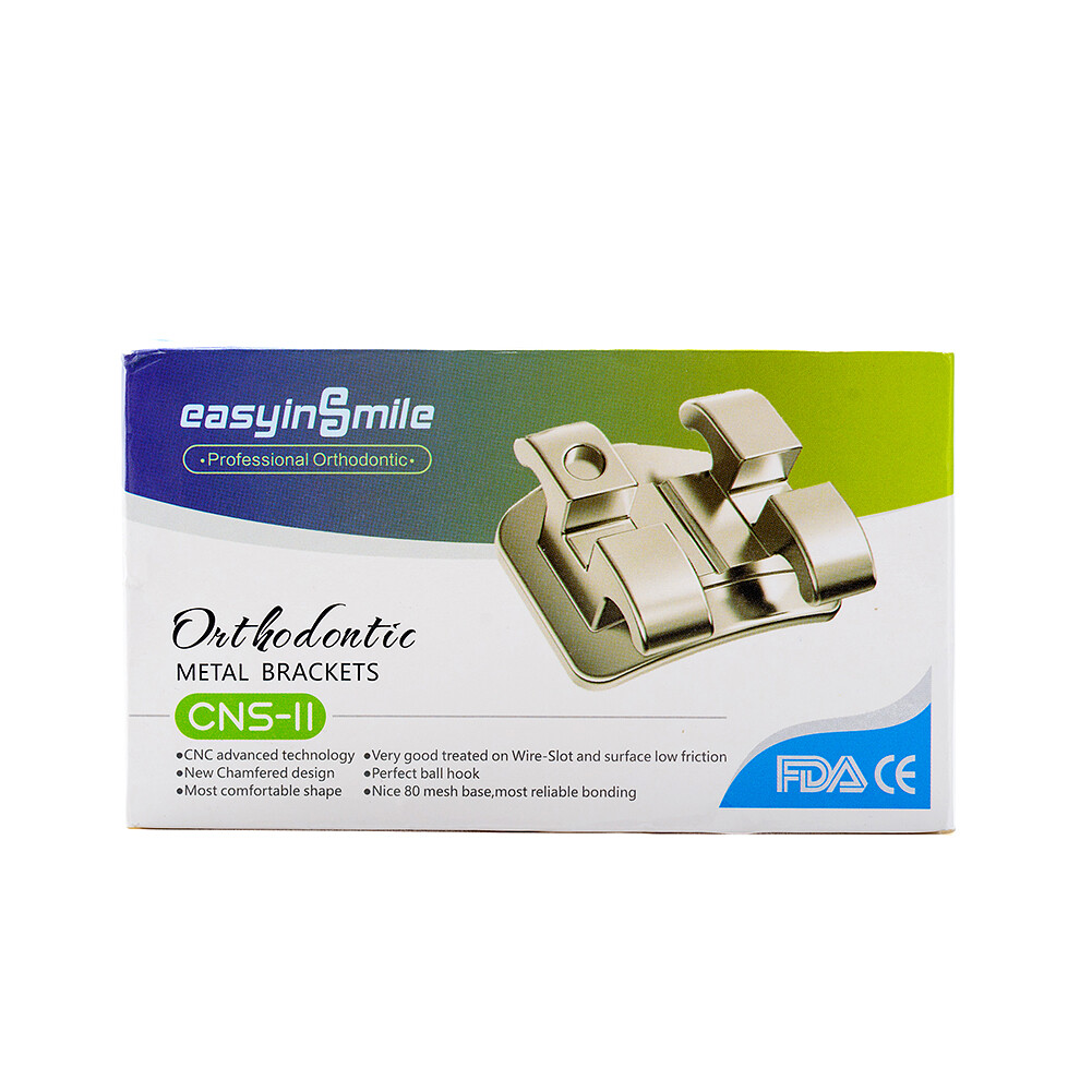 20Pcs Dental Orthodontic Brackets Braces Mini MBT Roth 022 345 Hooks Metal Mesh
