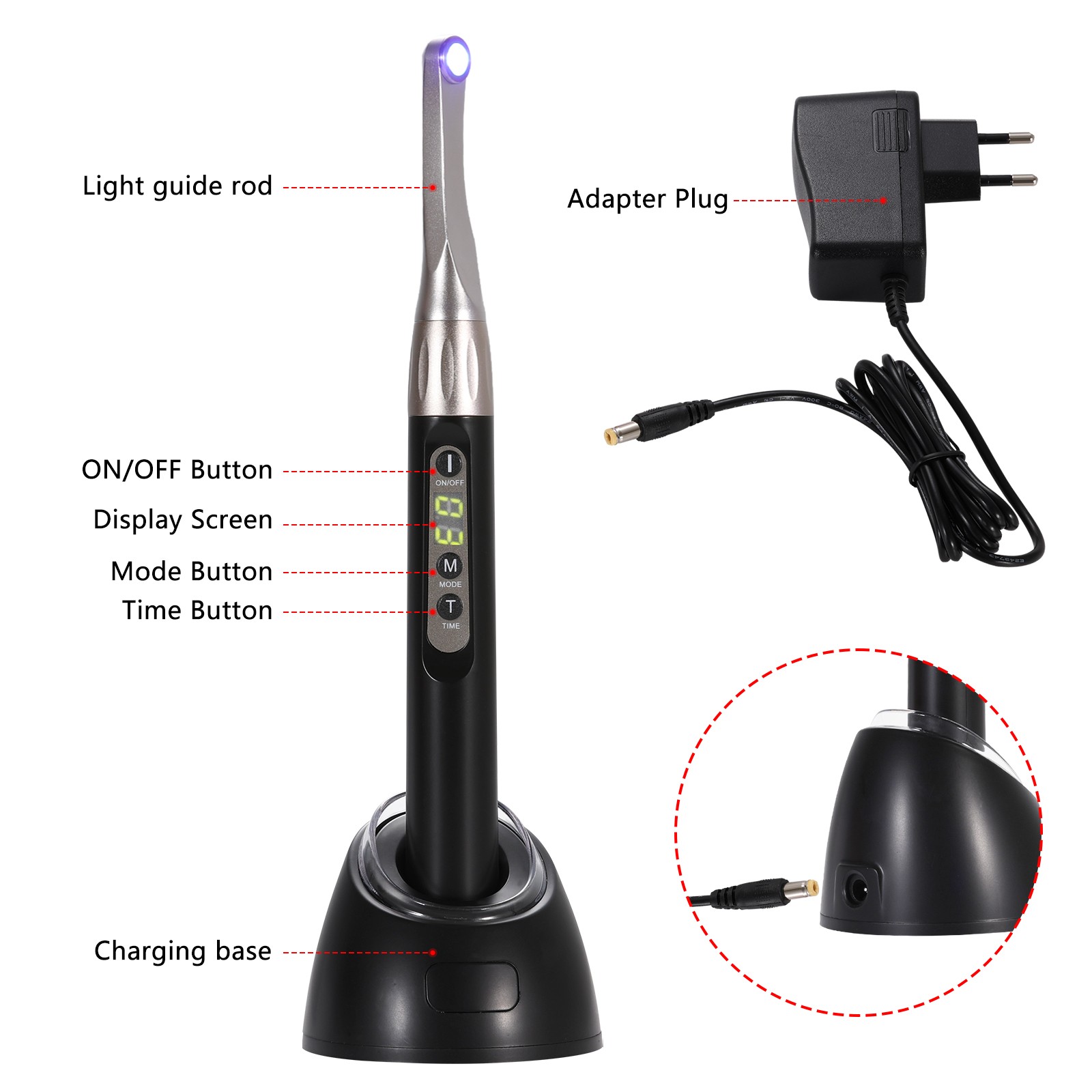 i LED II Dental lampara led de fotocurado cura 2500mw/cm² CE FDA