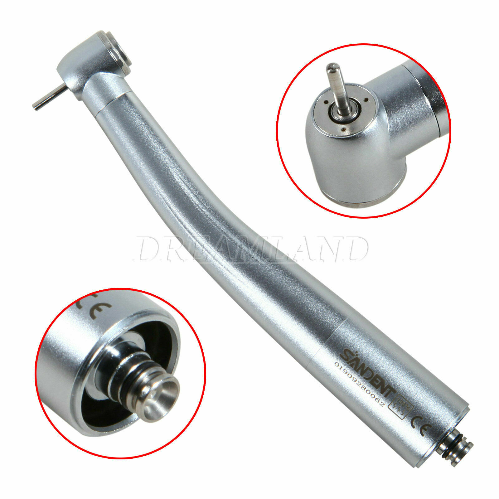 SANDENT Dental Turbine 3-Water Spray High Speed Handpiece fit NSK Coupling TPa