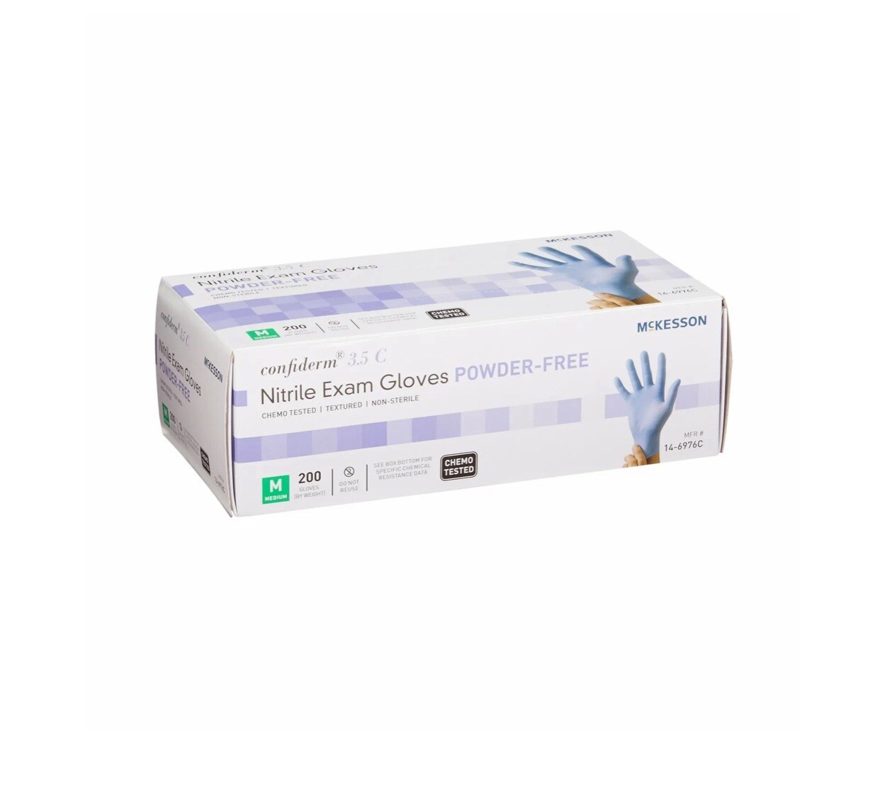 McKesson Confiderm Nitrile Exam Glove – 200 per Box Medium