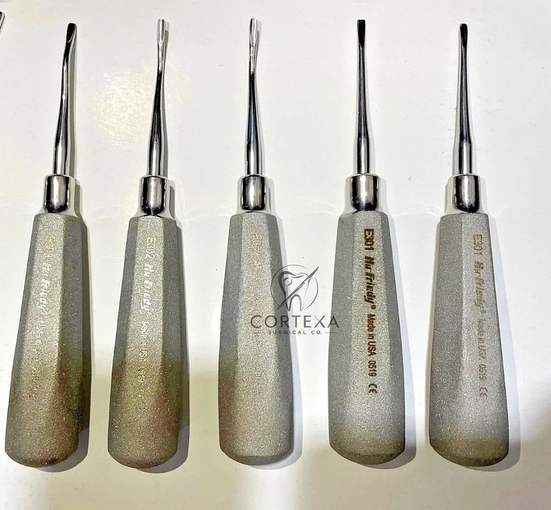 HU-Friedy Apexo Elevators E301 E302 E303 Dental Extraction Set Lot 6Pcs