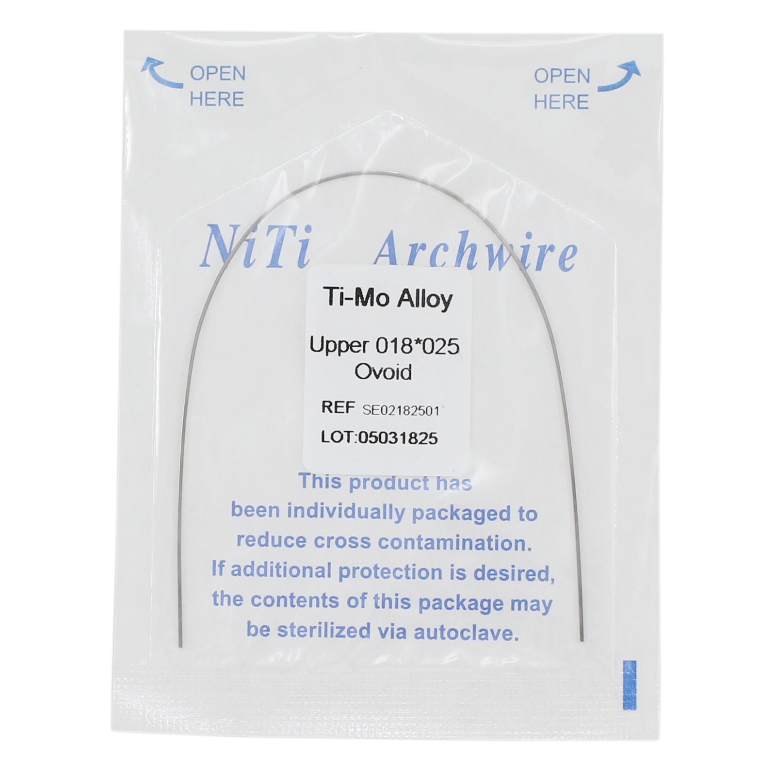 Dental Orthodontic Ti-Mo Alloy Arch Wire Rectangular Ovoid Upper Lower 1622 1725