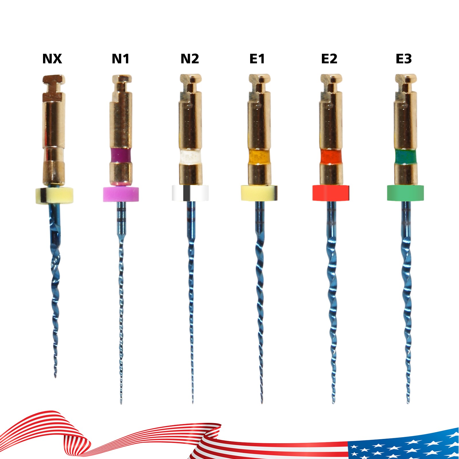 6X Endo Rotary files X-Pro Gold Taper Root Canal endodontic files 21MM