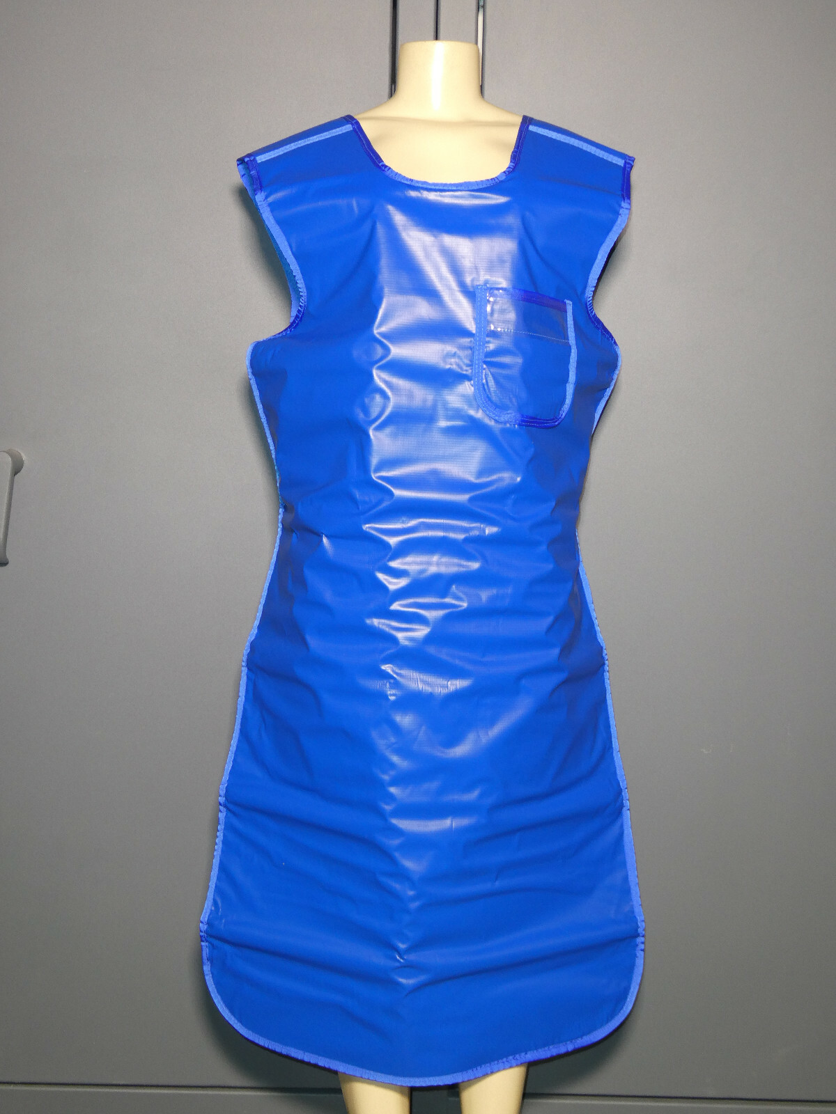 X-Ray Front Protection Apron Size Adult Unisex Large Tie Closure Blue 44″ x 24″