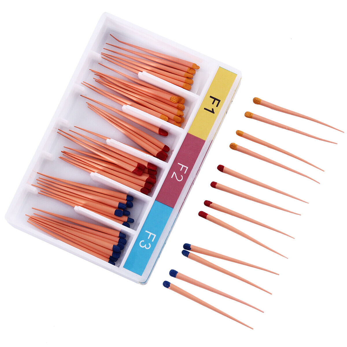 60pcs Dental Gutta Percha Points Endo Root Canal Obturating Tips Bars Taper