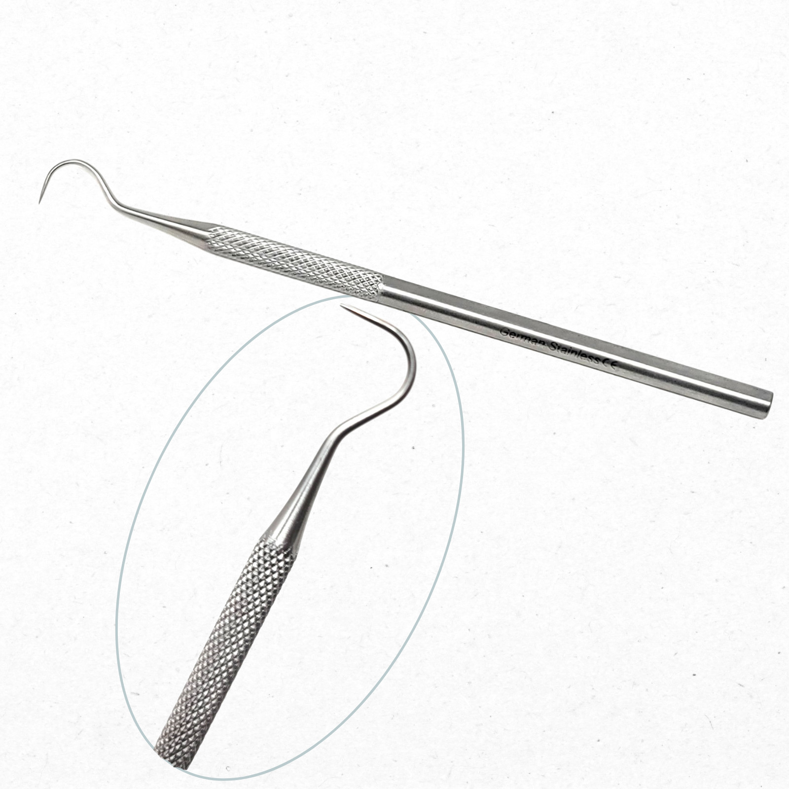 1Pcs Dissecting Probes Curved Hook Needle Point Surgical Instrument German Steel