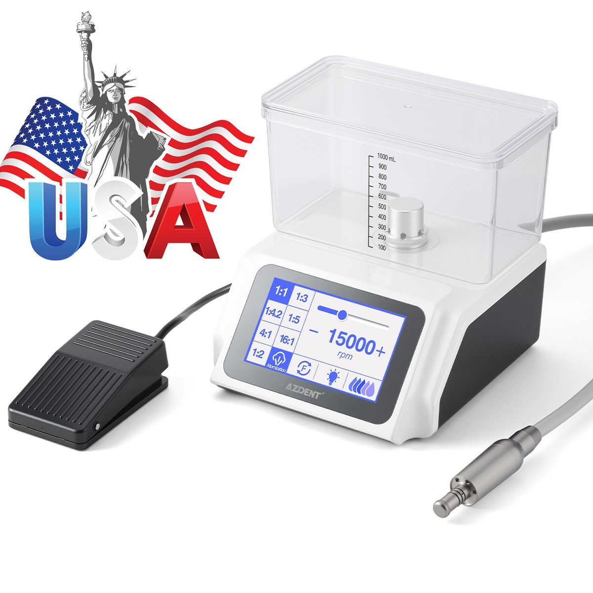 NSK Style Dental Electric LED Brushless Micro Motor&Water Tank/1:1/1:5 Handpiece