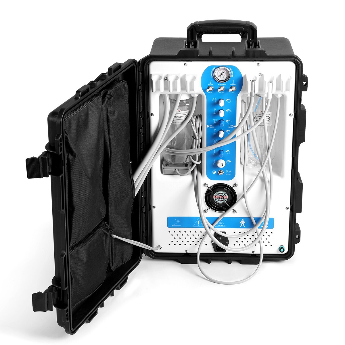 Portable Mobile Dental Delivery Unit System Cart Air Compressor Suction 4H P206S