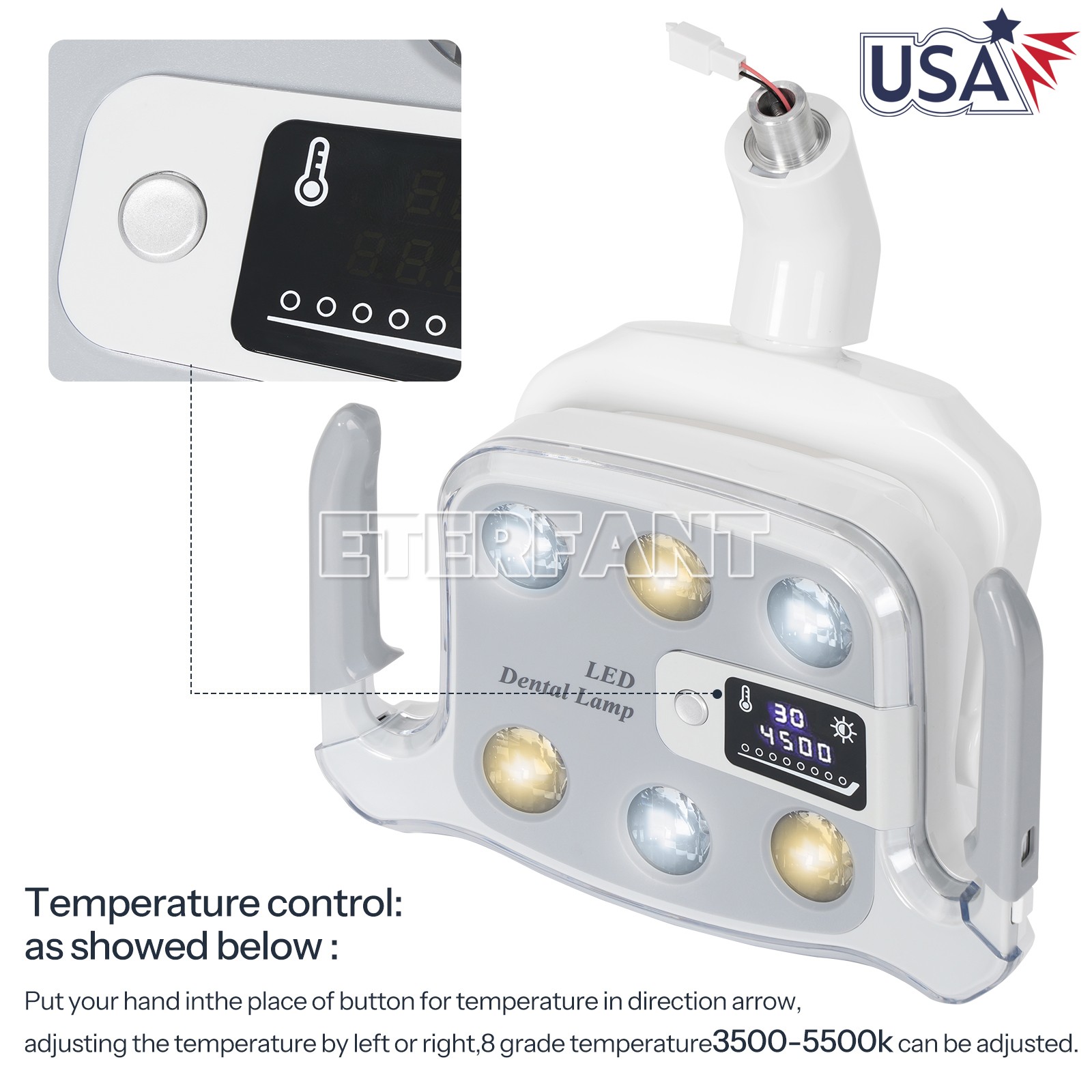 Dentist Operation Light for Dental Unit Chair Lamp 6 LED φ22mm/26mm Interface