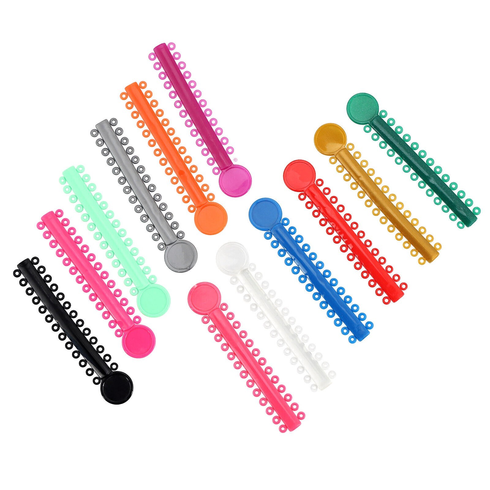 Dental Orthodontics Ligature Ties Elastic Rubber Bands Mixed Color 4 Types