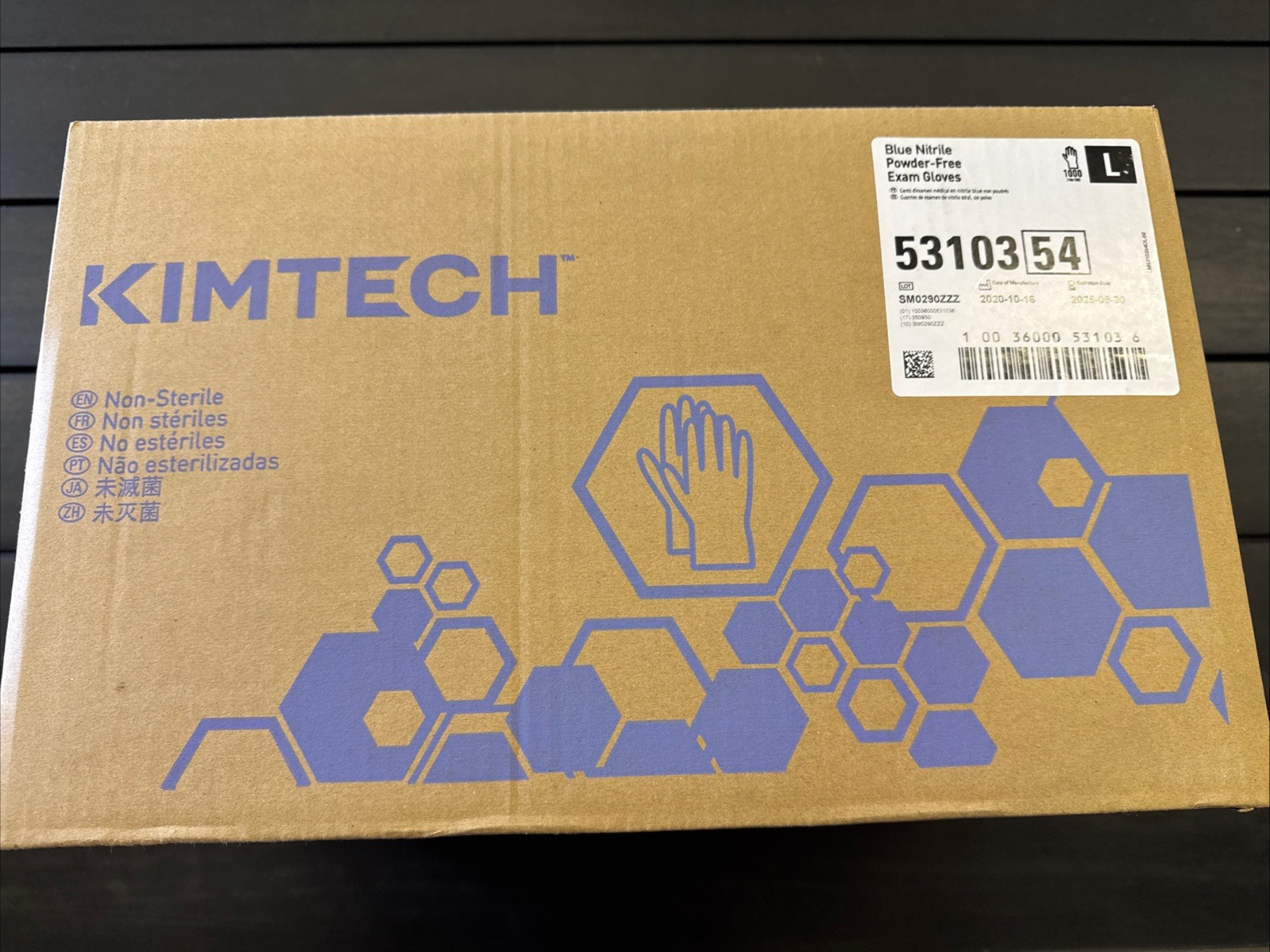 5X (200/Pk) KIMTECH Disposable Blue Nitrile Powder Free Exam Gloves Size Large