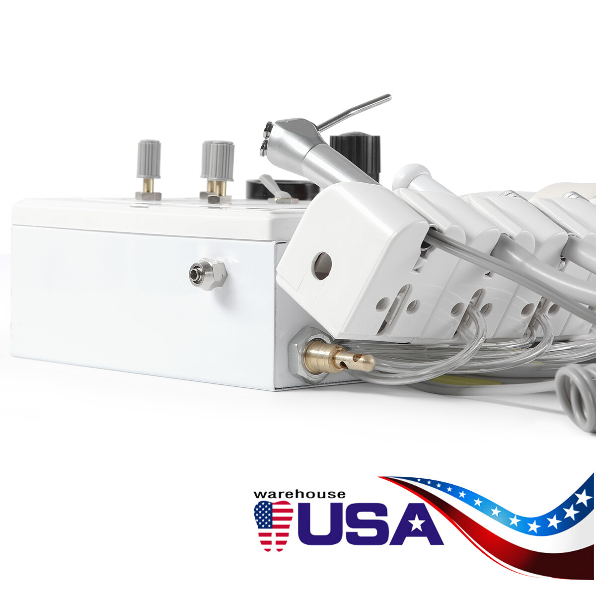 Portable Dental Turbine Unit Air Compressor/High&Low Speed Handpiece Kit 2/4Hole