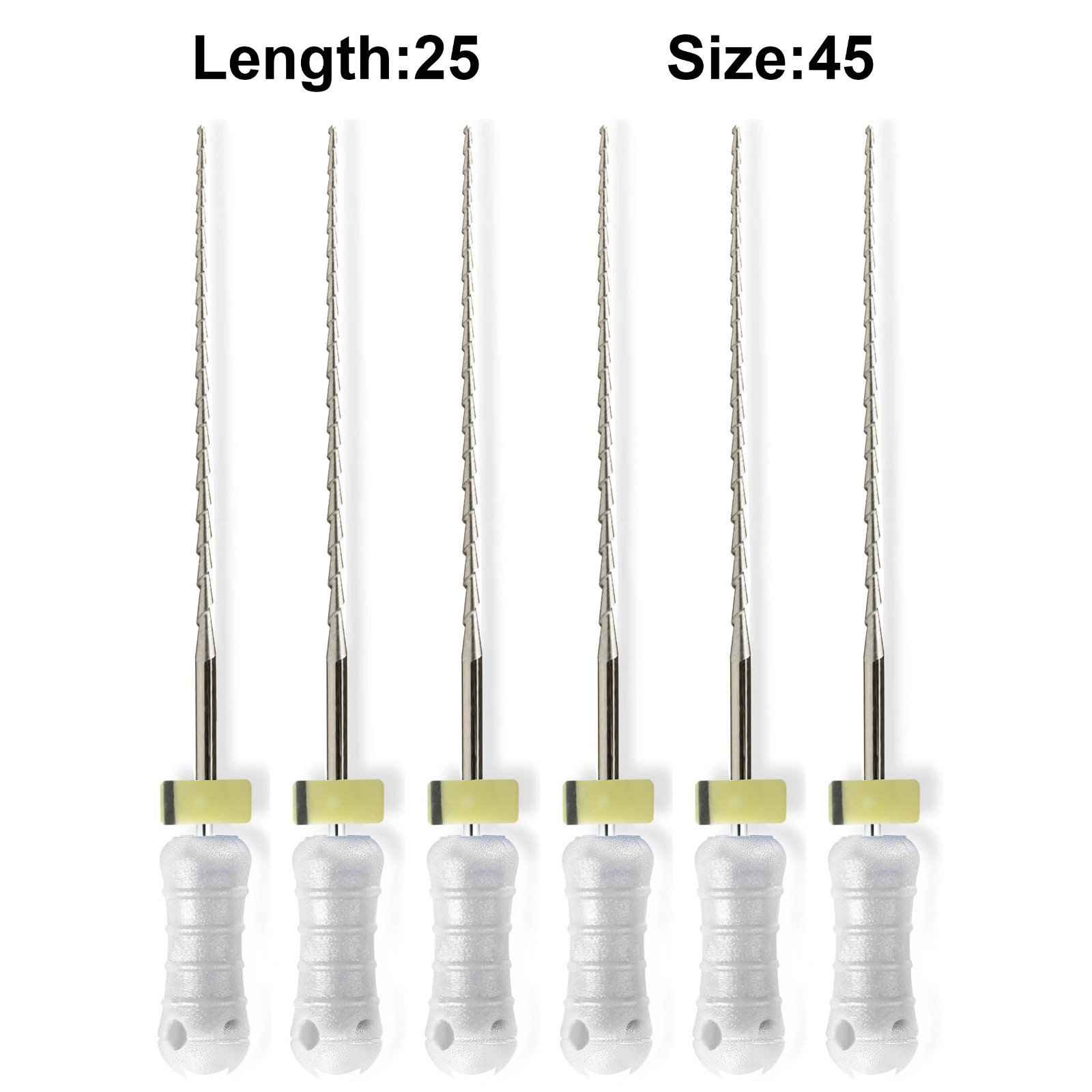 Sky Choice Hedstrom Files – 25 mm Length, Size 45 White w/Rubber Stopper 6/Pkg