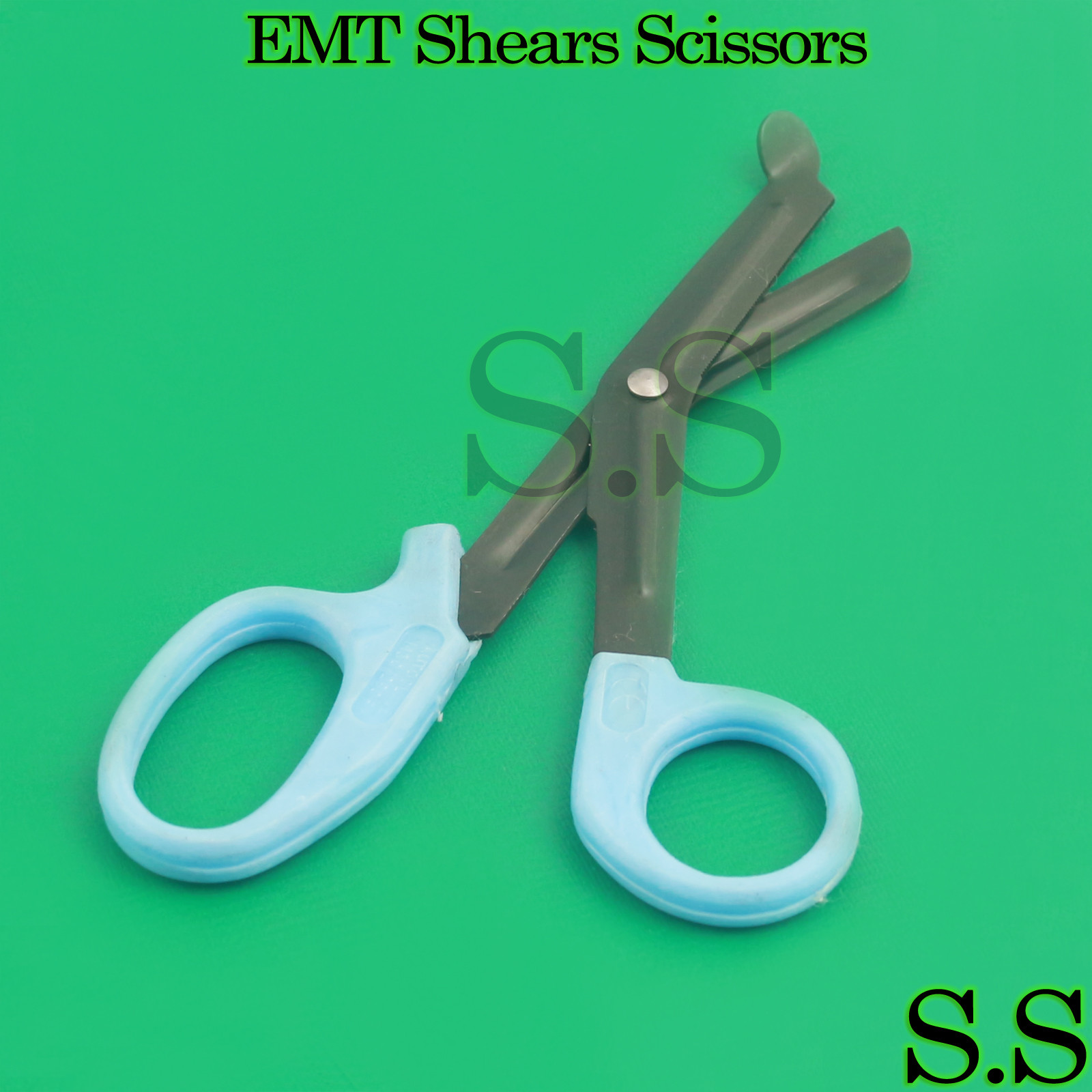 Sky Blue Fluoride Coated Trauma Paramedic EMT Shears Scissors 5.5″ (S.S Brand)