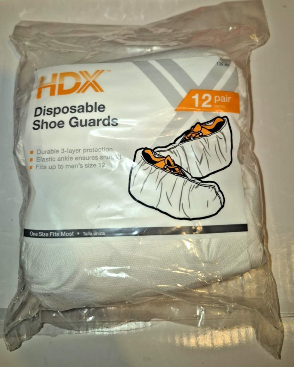 Disposable Shoe Covers, (144pairs) (12 packs)