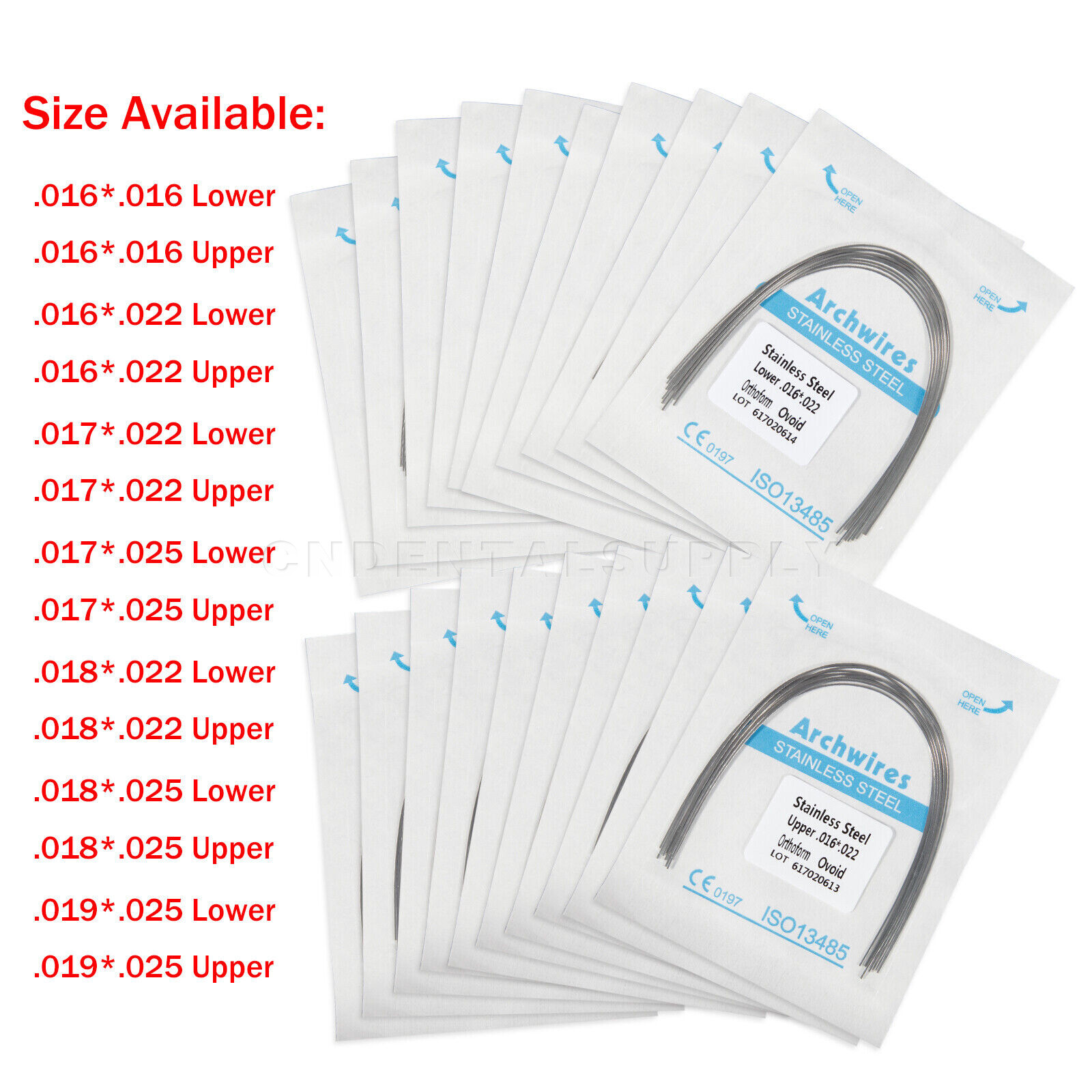 Dental Orthodontic Arch Wire Heat Thermal Activated /Niti/Stainless Steel AD