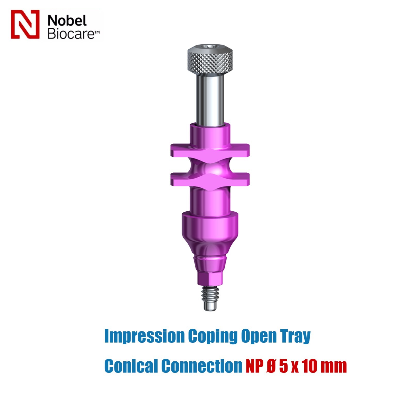 Nobel Active Impression Coping Open/Closed Tray Narrow Platform NP Ø3.6/5.0mm