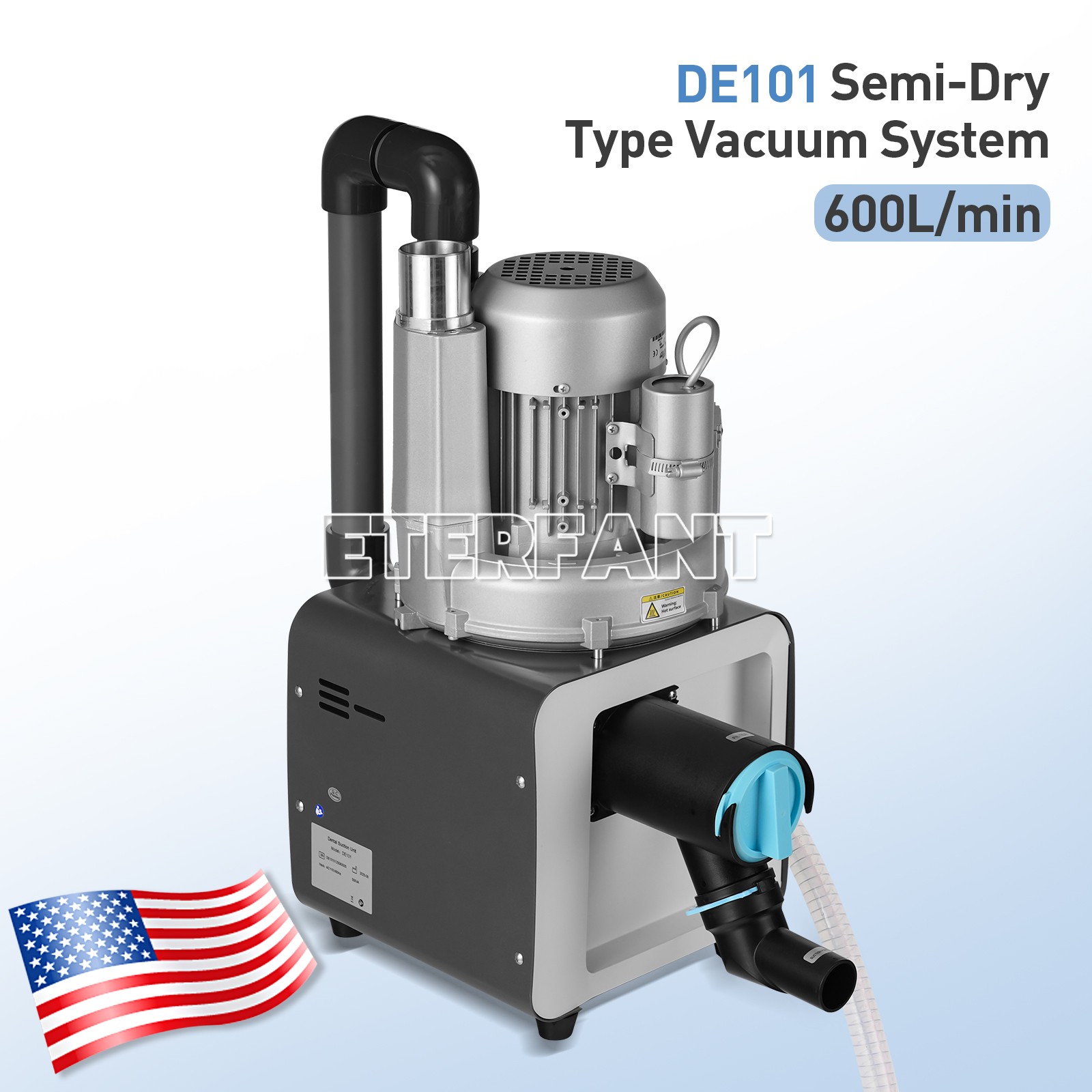Dental Semi-Dry Vacuum Suction Machine 450/600L/min Variable Frequency Pump