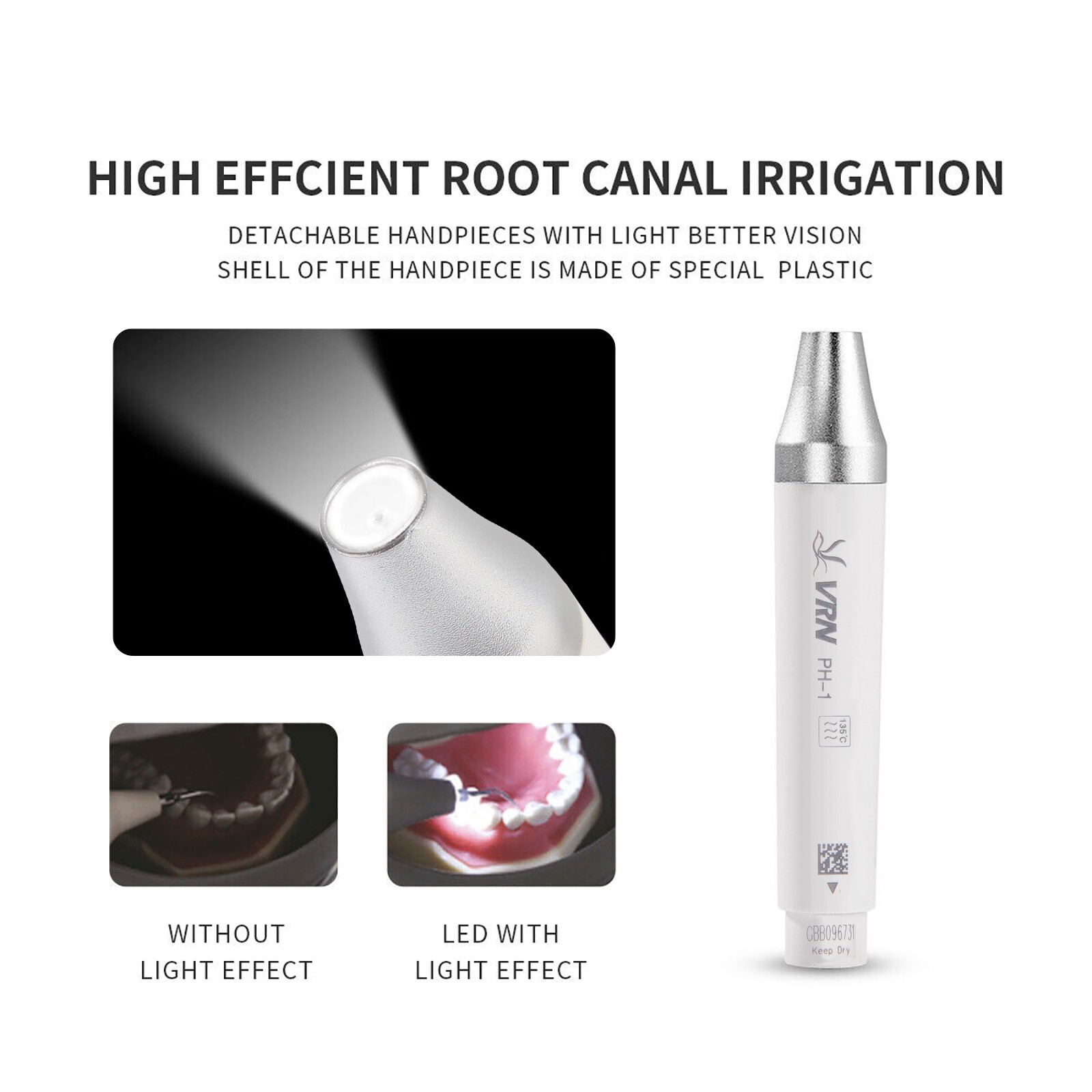 Dental Wireless Digital Ultrasonic Scaler + LED Detachable Handpiece VRN-A8