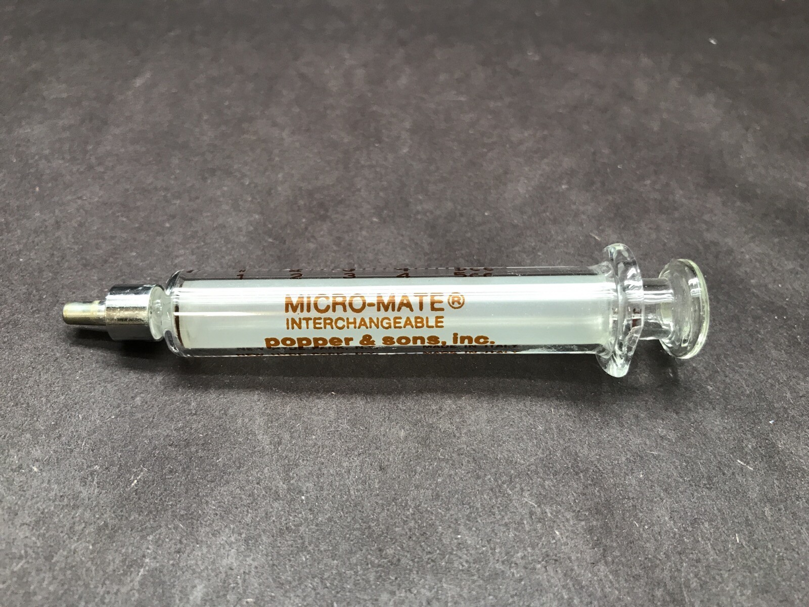 POPPER Micro-Mate Interchangeable 5cc Glass Graduated Slip Tip Syringe