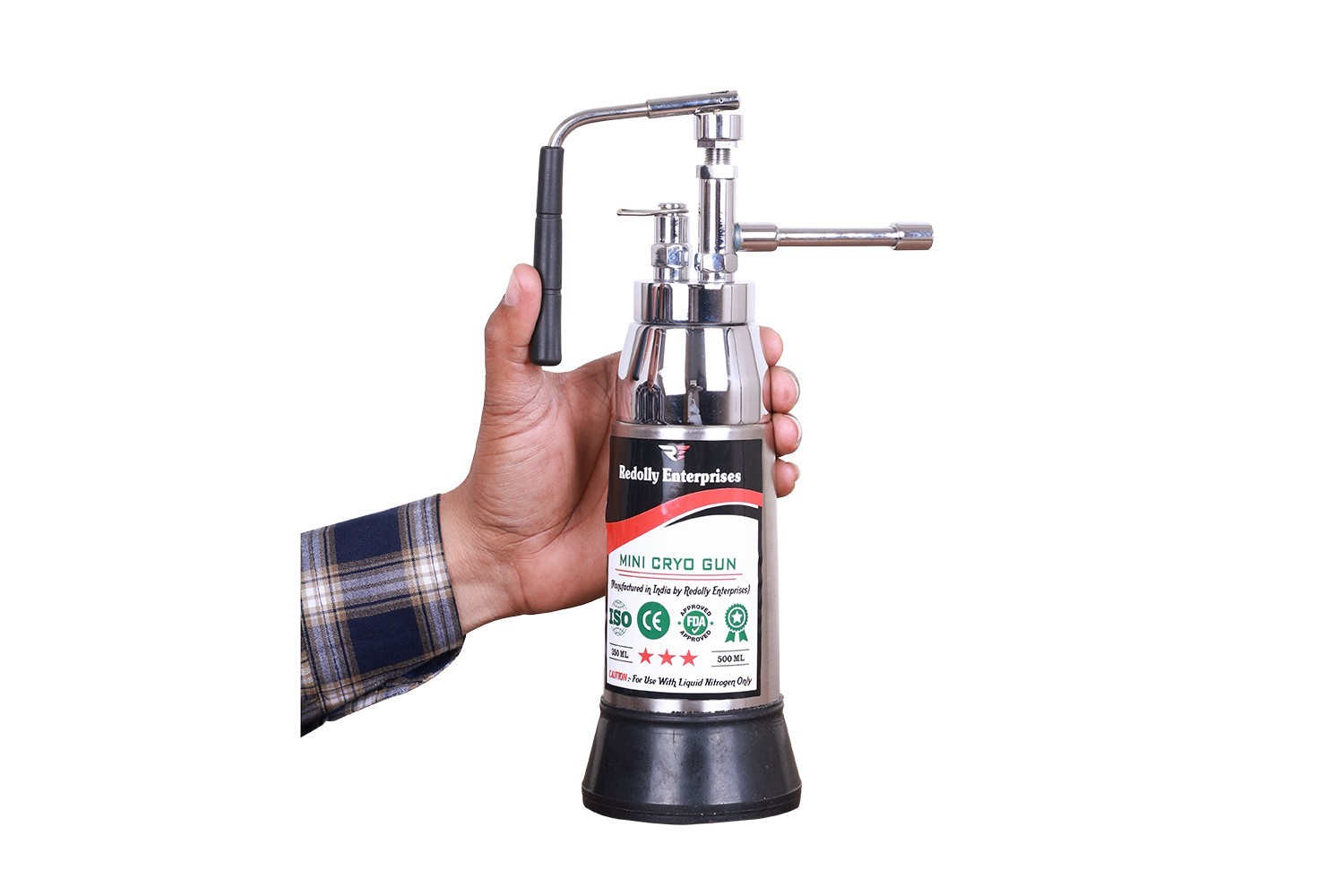 Light Weight, Cryo Can Liquid Nitrogen Sprayer 350 Empty Spray 5 Probe With