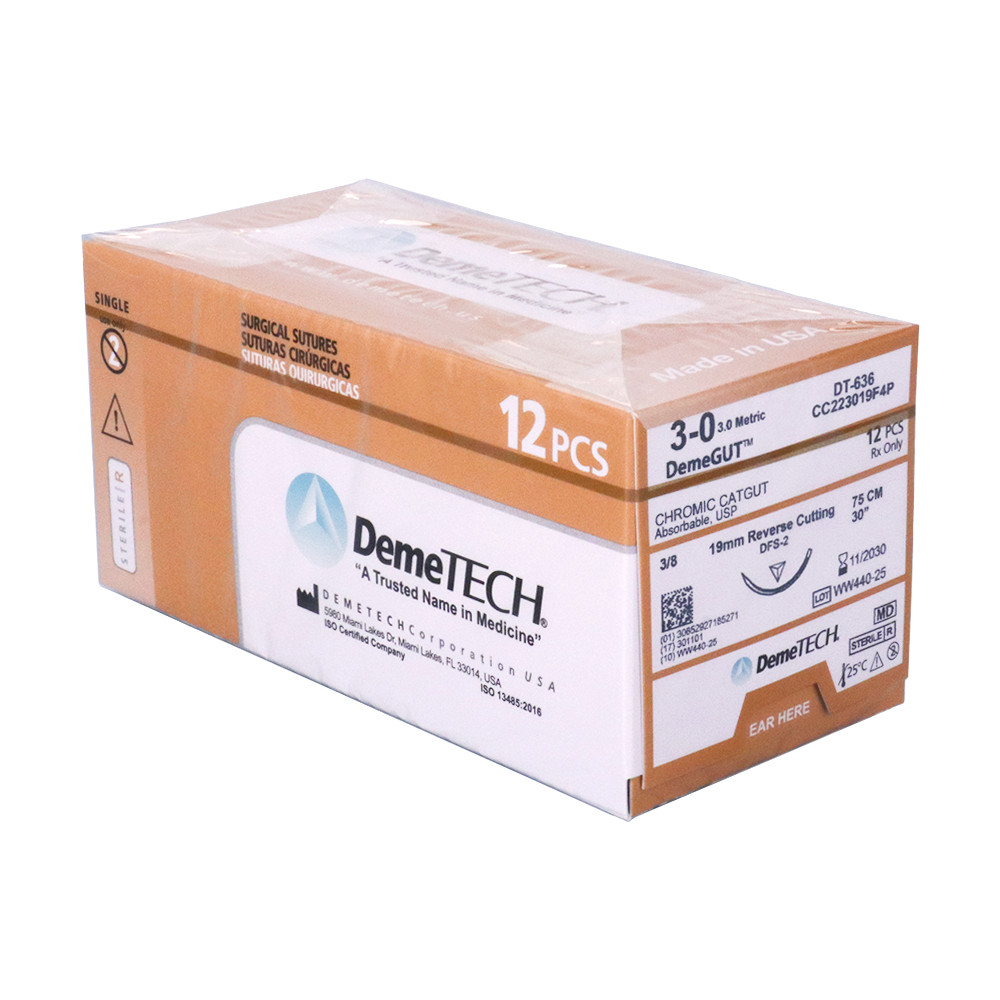 DemeTECH® 3/0 4/0 (45/75cm) Various Materials Absorbable Braided Coated Multiple