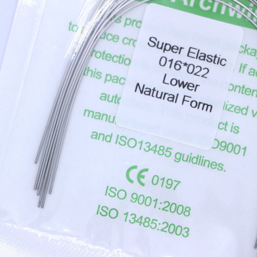 5×Dental Orthodontic Super Elastic Niti Rectangular Arch Wires Nature 16×22Lower