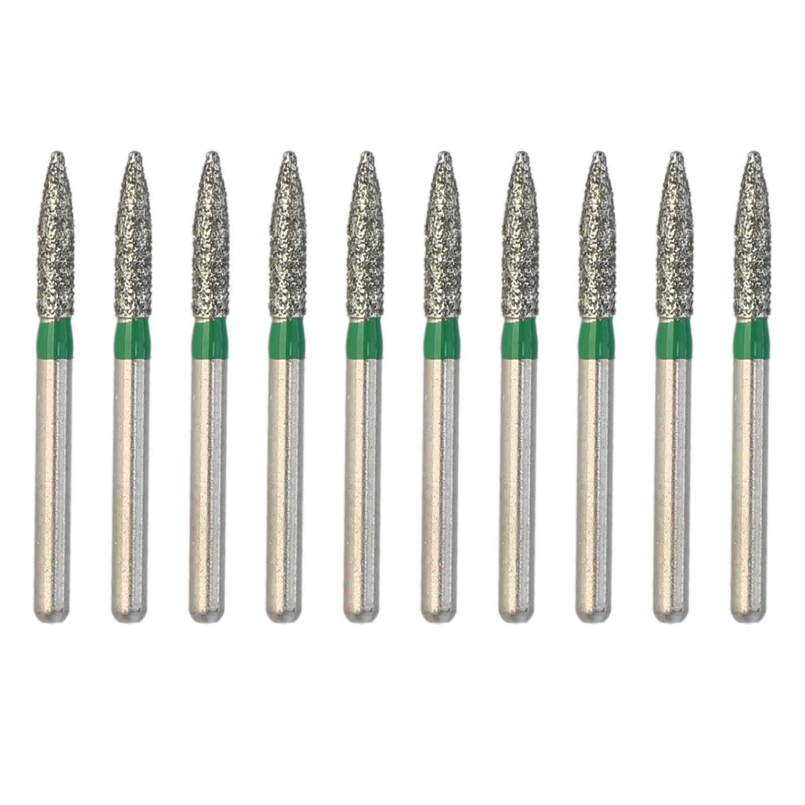 10pcs/pk Dental Diamond Burs FG Flame Ogival End 878K/018C FO-22C Coarse Grit